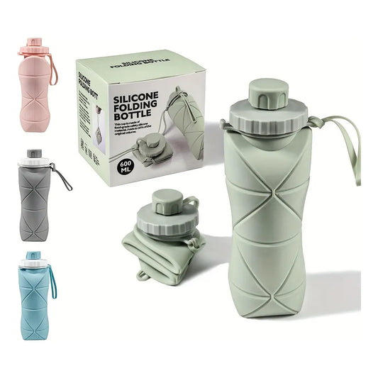 Termo deportivo plegable en silicona de 600 ml